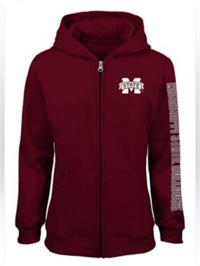 College Corner Mississippi State Bulldogs zip front sweatshirt jacket L 14 NEW